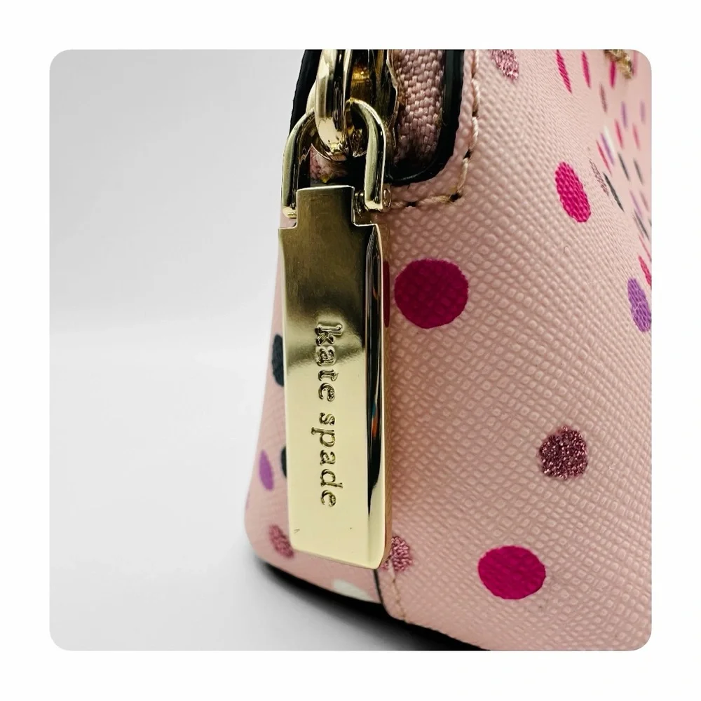 ★ Kate Spade Dome Cosmetic Pouch - Confetti Dot Pink ★